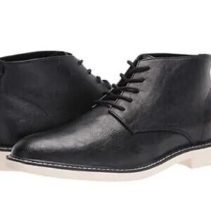 Unlisted by Kenneth Cole Men's Black Leather Peyton Chukka Boot Size 9M NIB